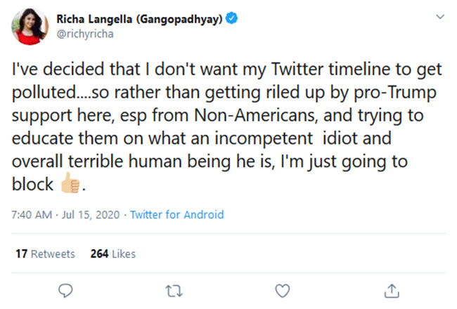 ట్రంప్ ఒక అస‌మ‌ర్థ ఇడియ‌ట్ అనేసింది!