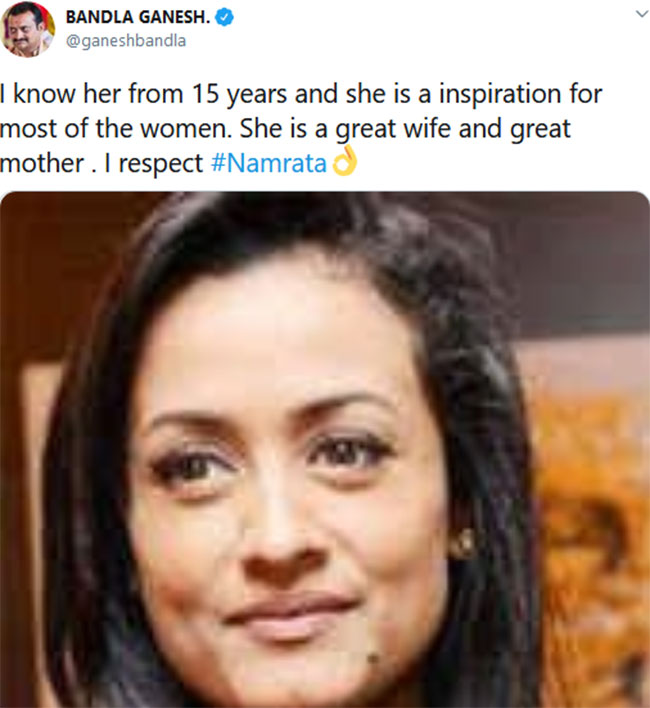 న‌మ్ర‌త ఎంద‌రికో స్ఫూర్తినిచ్చిన మ‌హిళ!- బండ్ల గ‌ణేష్‌