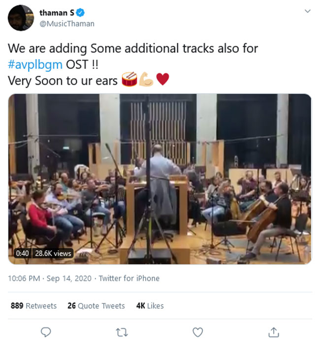 Thaman Plans A Special Surprise For Bunny Fans!