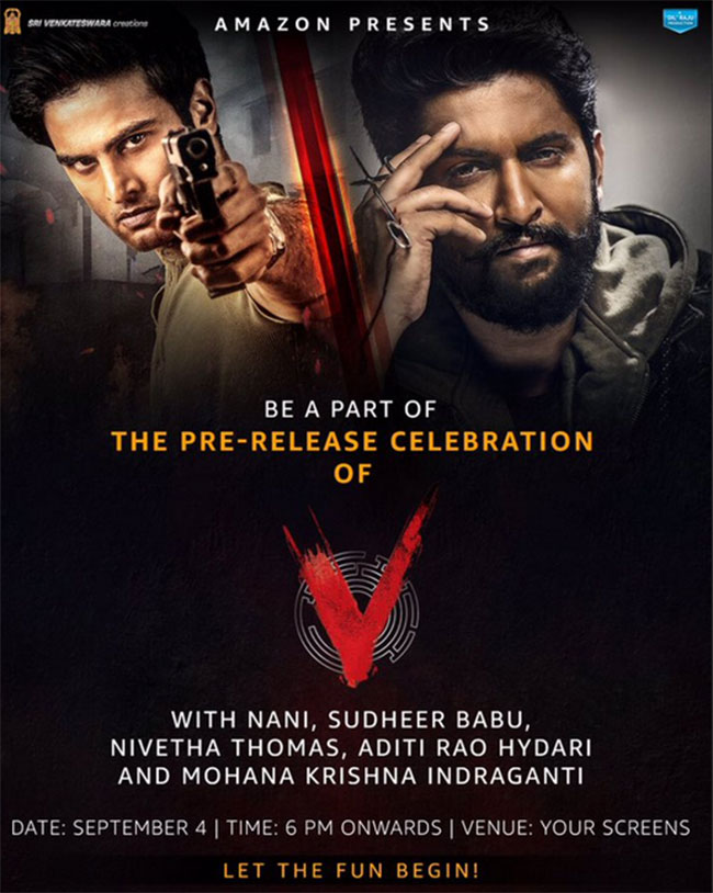 వినూత్నంగా ప్రీ రిలీజ్ ఈవెంట్ ప్లాన్ చేసిన V టీమ్...! వినూత్నంగా ప్రీ రిలీజ్ ఈవెంట్ ప్లాన్ చేసిన V టీమ్...!