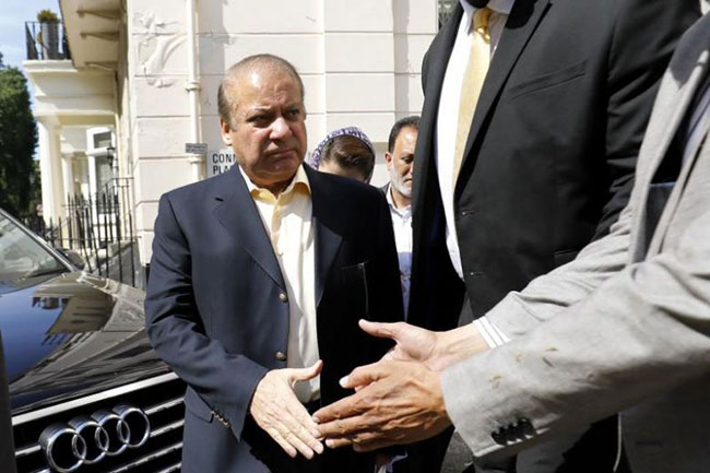 పట్టుకోండి చుద్దాం! లండన్ ​లో మకాం వేసిన నవాజ్​ షరీఫ్​..అరెస్ట్​ వారెంట్​ జారీ