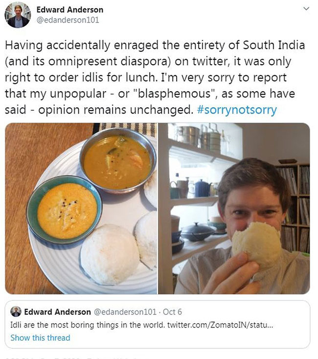 మా ఇడ్లీ బాలేదంటవా..! ఎన్ని గుండెలోయ్​ నీకు..  ట్విట్టర్​ లో మోత మోగుతోంది!