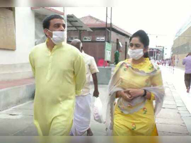 Dil Raju & His Wife Tejaswini Visits Tirumala