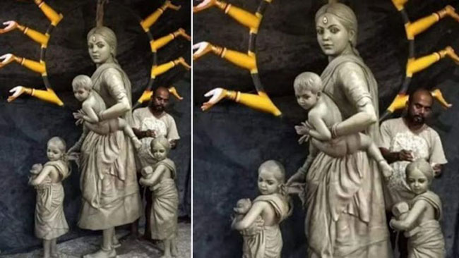 వలస కూలీ అమ్మ వార్లు..   మనసును కదిలించే విగ్రహాలు