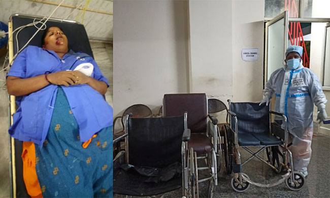 తిరుపతి స్విమ్స్ ఆస్పత్రిలో ఊడిన పెచ్చులు ..మహిళా మృతి , పలువురికి గాయాలు !