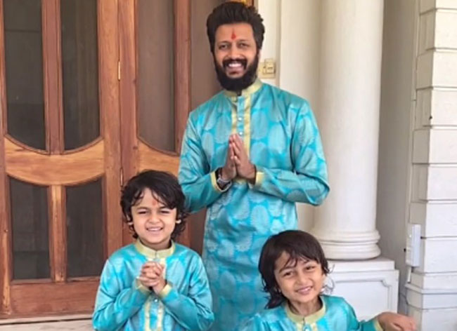 రితేష్..  ఏం ఐడియా బాస్​..  తల్లి పాతచీరతో కుర్తాలు.. !