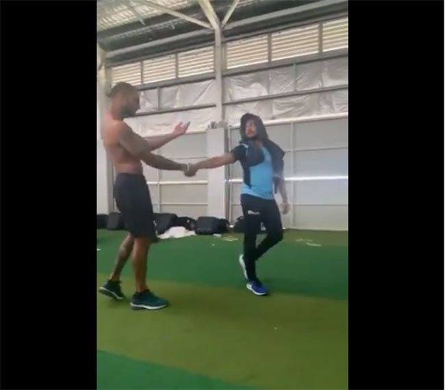 వీడియో : లైలా వెంటపడి టీజ్‌ చేసిన శిఖర్‌ ధావన్‌