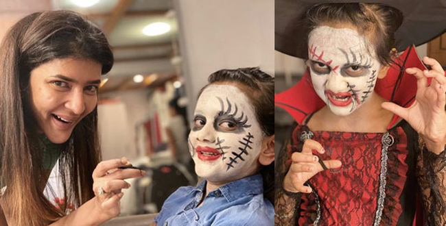 వామ్మోవ్ పిల్ల‌ దెయ్యాలు.. ల‌క్ష్మీ మంచు హాలోవీన్ ఫీట్