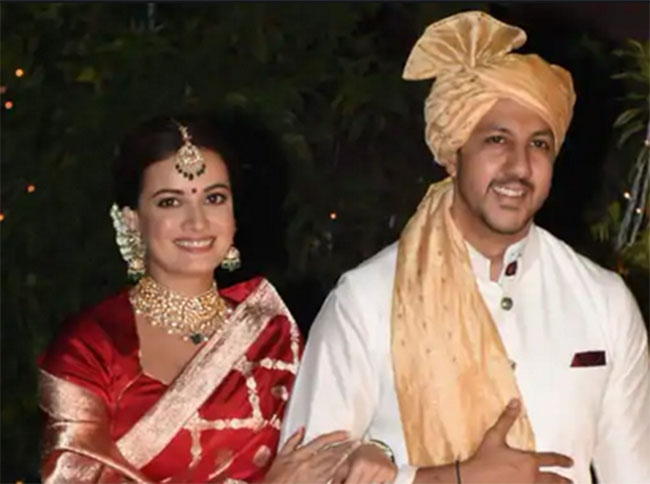 బిజినెస్ మేన్ తో దియా మీర్జా పెళ్లి వేడుక దృశ్యాలు