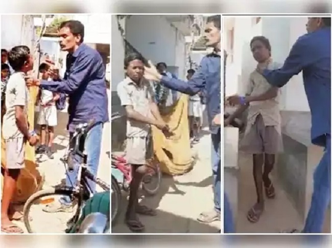 అమ్మఒడి అడిగినందుకు విద్యార్థిని చితకబాదిన హెచ్‌ఎం ..వీడియో వైరల్