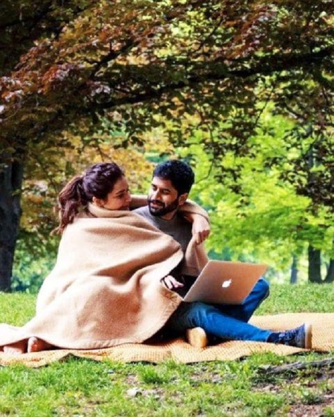 పిక్ టాక్: బబ్లీ బ్యూటీ కౌగిలిలో చిక్కుకున్న అక్కినేని అందగాడు..!