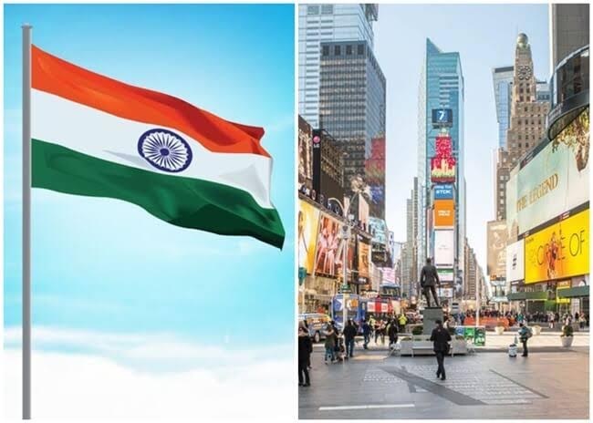 Indian Flag to be hoisted at Times Square on Indias 75th Independence Day