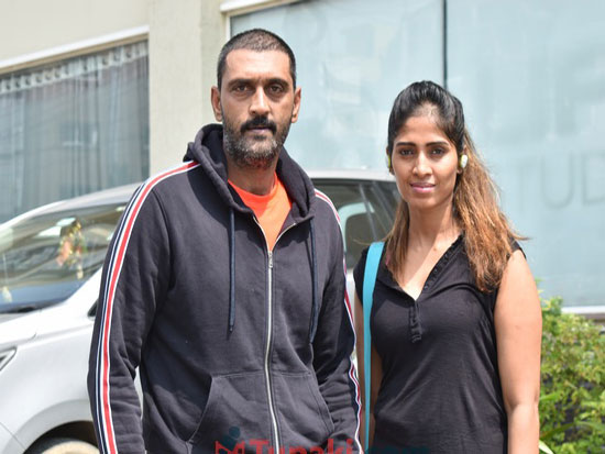 Ajay with wife Spotted at the Gym