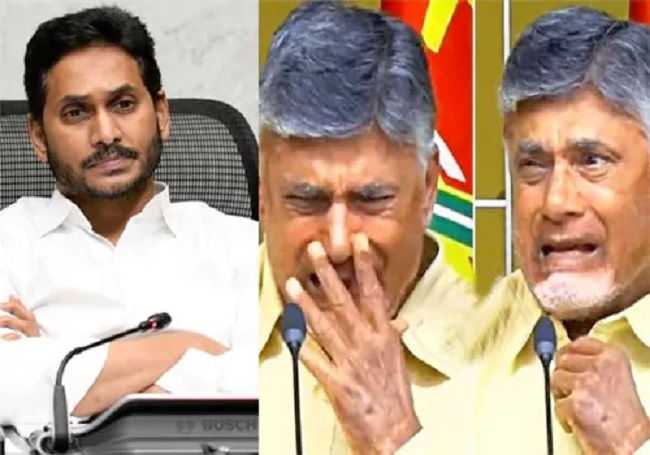 చంద్రబాబు కన్నీళ్ళకు జగన్ మార్కు ఆనకట్ట... ?