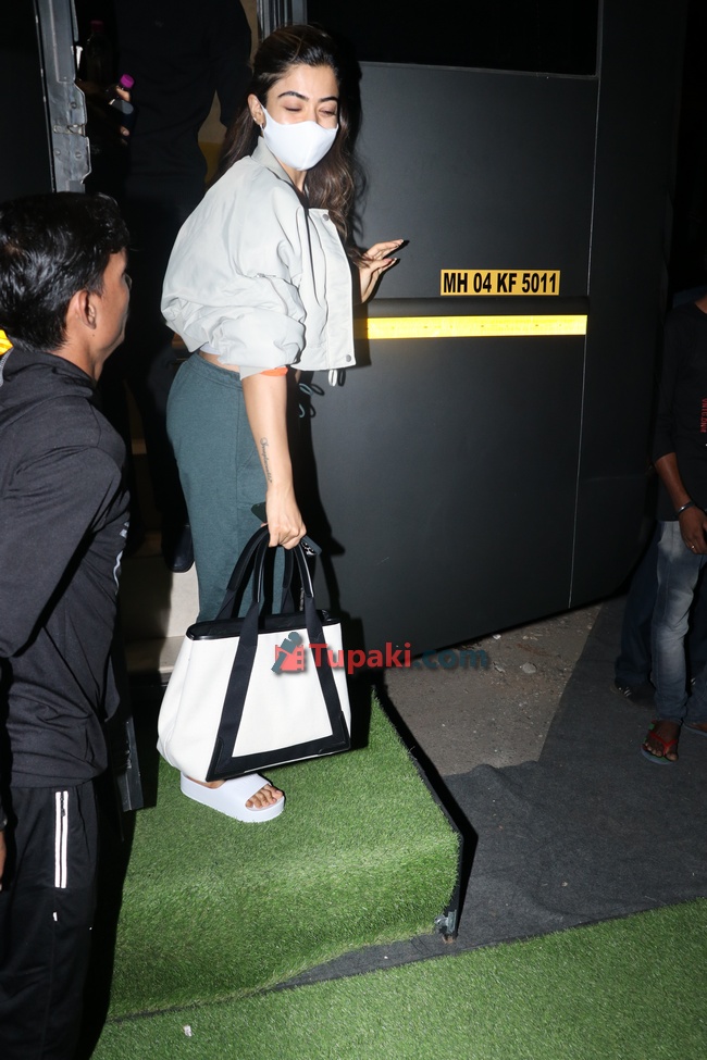 Rashmika mandanna post ad shoot in mumbai