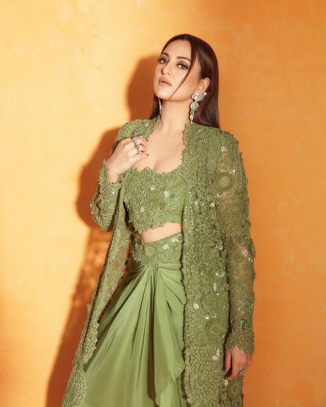green emerald velvet dress Buy VDress Sonakshi Sinha Turkish Green Color Dress for Women (L) at  Amazon.in