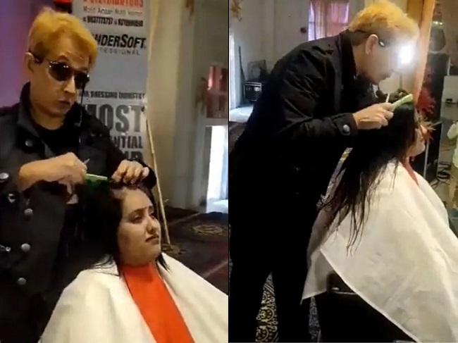 Hairstylist Jawed Habib spits on customers hair, apologises