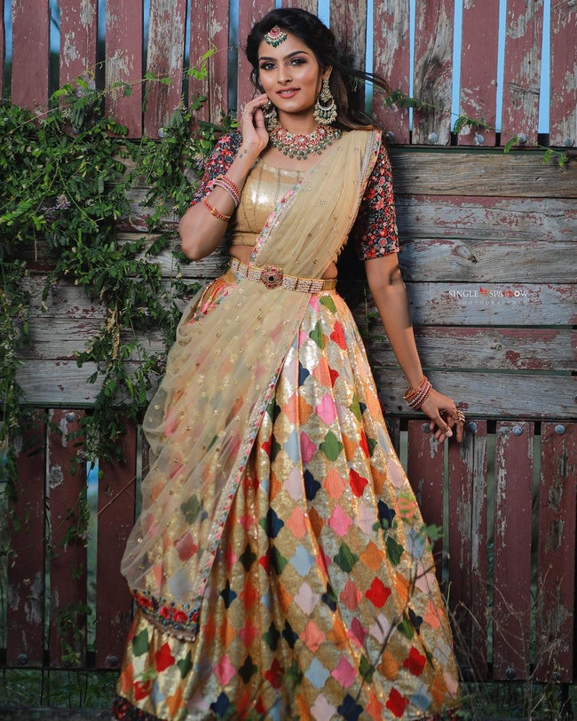 Subalakshmi Rangan Stylish Pics in Blue Dress