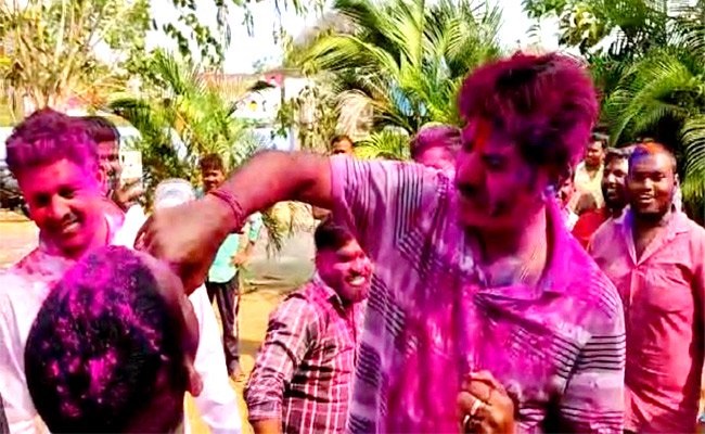 MLA Serves Liquor to Party Workers at Holi Celebrations!