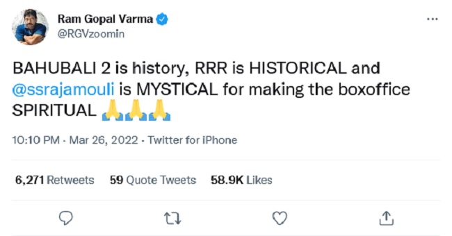 వావ్ వర్మ... బాహుబలి, ఆర్ఆర్ఆర్ ల గురించి ఒక్క మాటలో తేల్చేశాడు