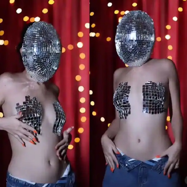 ఫేస్ - బ్రెస్ట్ మాత్రమే కవర్ చేసుకుంటూ.. ఇన్స్టాలో హాట్ బ్యూటీ అరాచకం..!