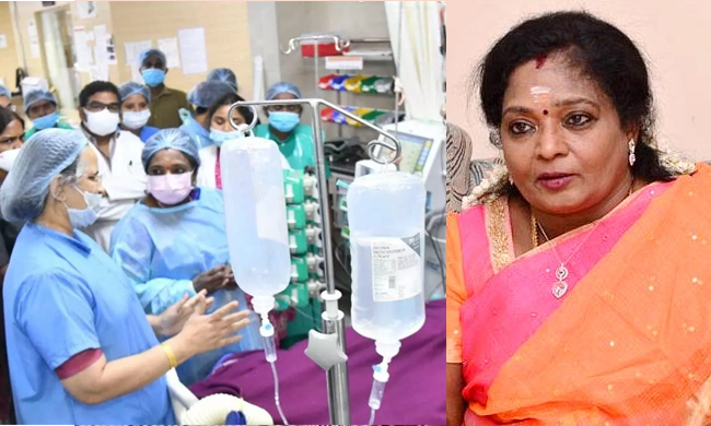 Raj Bhavans Clarity On Governor Visiting Hospital With Garland!