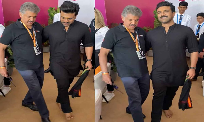 Ram Charan Teaches Naatu Naatu Steps For Indian Billionaire!