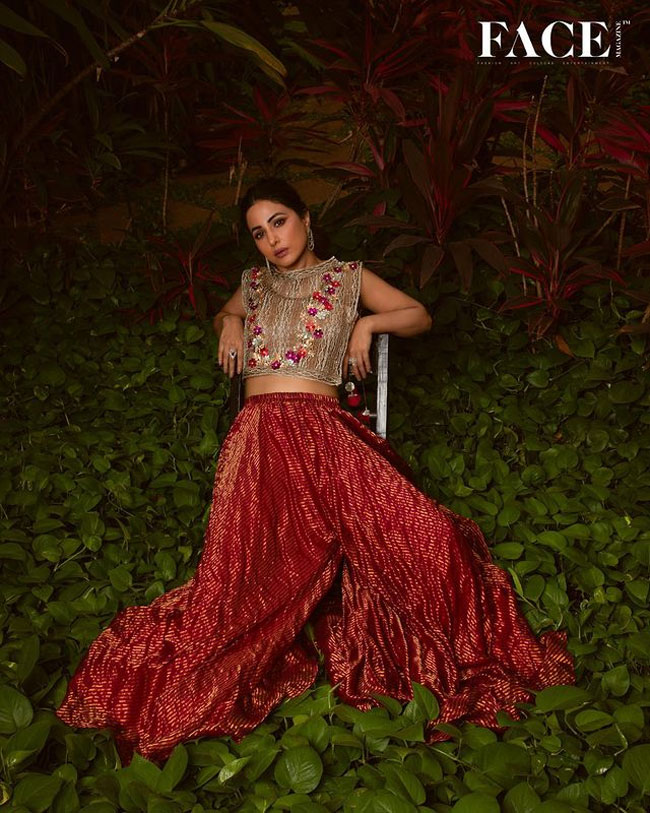 white christmas dresses Hina Khan in Gul-Saroja Co-ord Set – Black Silk Crepe Embroidered Desi –  Rim Zim Fashion main image 0